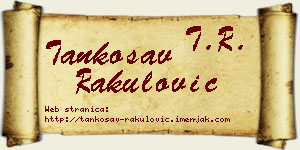 Tankosav Rakulović vizit kartica